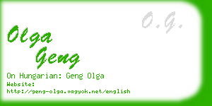 olga geng business card